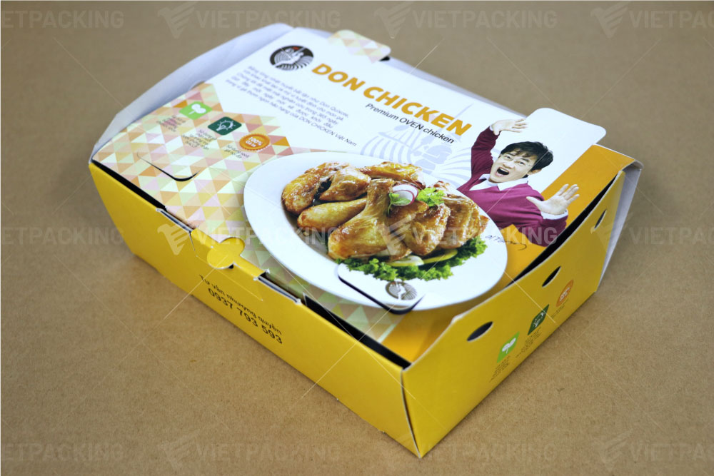 hộp giấy đựng gà rán - thức ăn nhanh