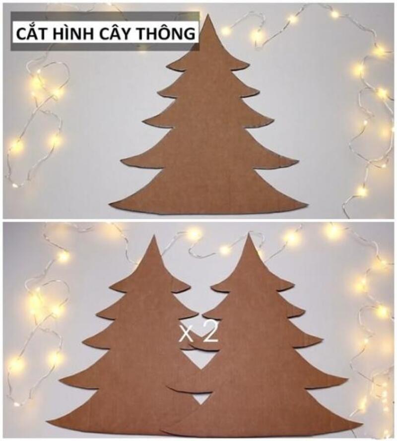cách làm cây thông noel bằng bìa carton cách làm cây thông noel bằng giấy đơn giản
