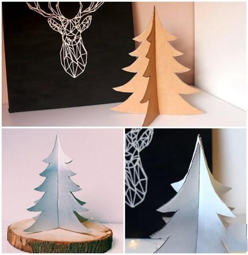 cách làm cây thông noel bằng giấy đơn giản
