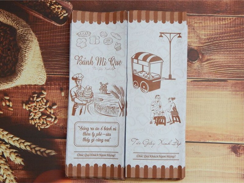 túi giấy đựng bánh mì in túi bánh mì giá rẻ
