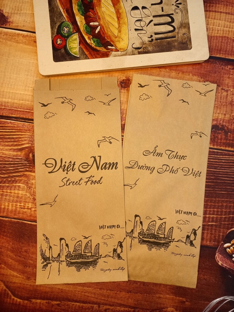 túi giấy đựng bánh mì in túi bánh mì giá rẻ