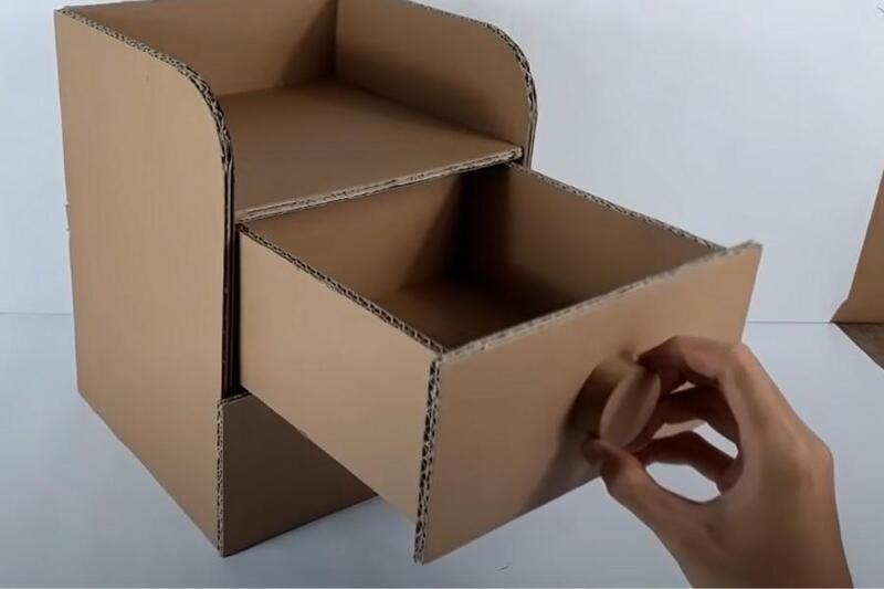 cách làm tủ bằng bìa carton