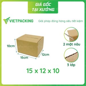 Hộp carton đóng hàng 15x12x10