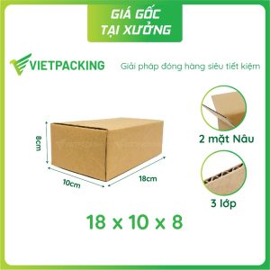 Hộp carton 18x10x8