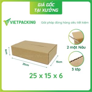 Hộp carton 25x15x6