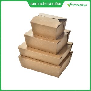 Hộp giấy Kraft nắp gài móc chéo